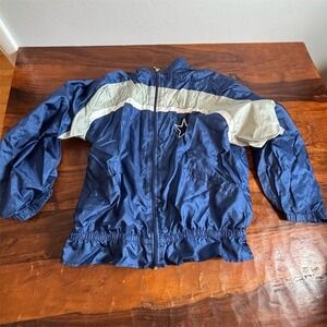 Vintage Dallas Cowboys Touchdown‎ Club Windbreaker Jacket Girls XL Blue